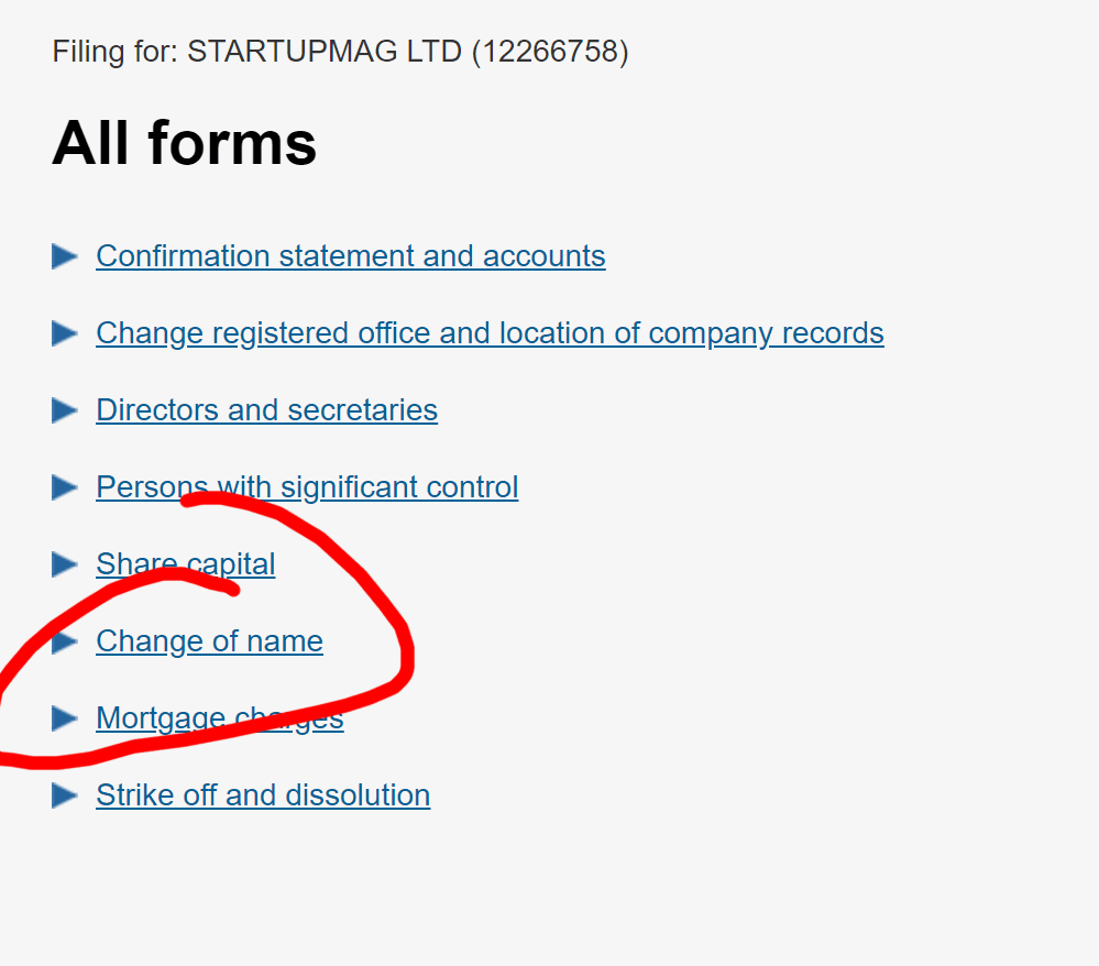 change business name