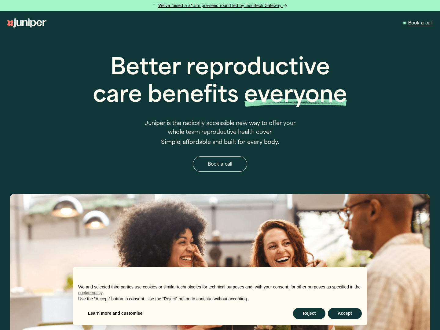 Juniper: Innovative Reproductive Healthcare Insurance Provider Raises £1.5M