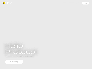 Helio Protocol web-3 startup