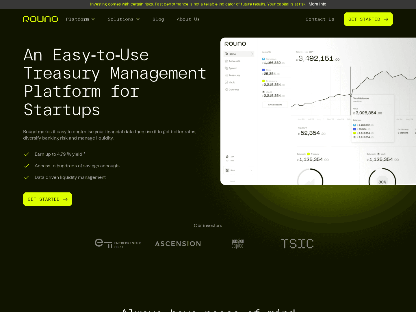 "Round Treasury Secures $2.1M for Startup Financial Solutions"