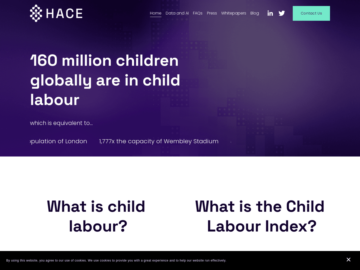 Manchester-based Hace Raises £450k for Child Labour Index