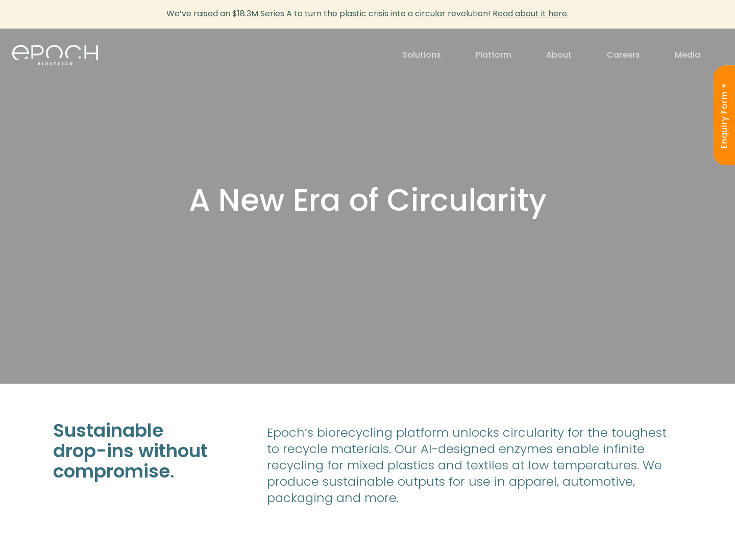 "Epoch Biodesign Secures £14,320,000 for Sustainable Innovation"