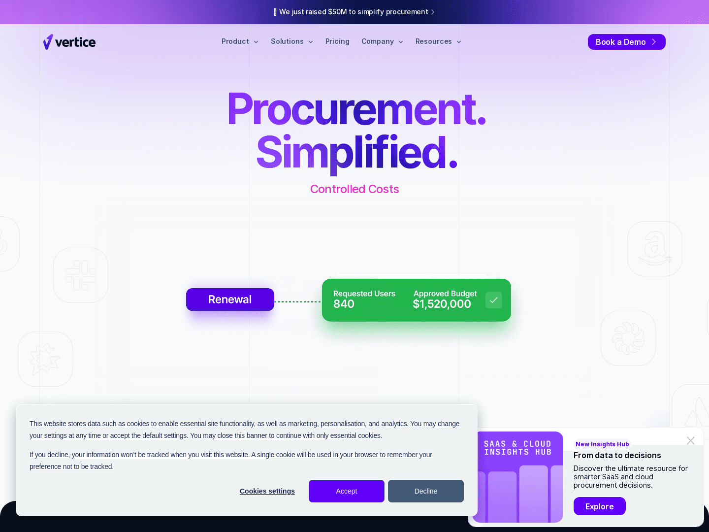"Vertice Raises $50M to Revolutionize Procurement Solutions"